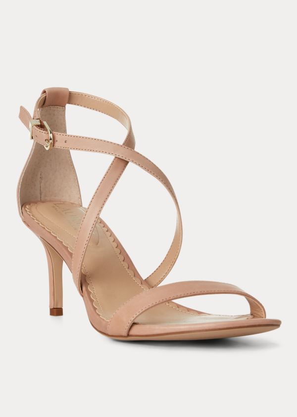 Sandalias Ralph Lauren Mujer Kaki - Leaton Leather - UIODT7319